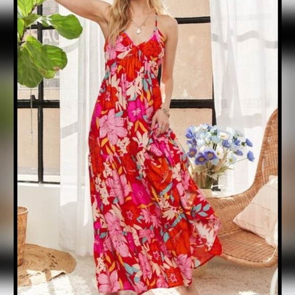 Floral Tiered Maxi Cami Dress - Picture 1 of 4